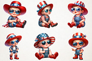 4th Of July Cute Baby Boy Clipart, a Person Illustration by RobertsArt (Thumbnail 5 of 7)