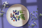 Watercolor Fresh Berries, a Decorative Illustration by Hanna Hryharenka (Thumbnail 6 of 16)
