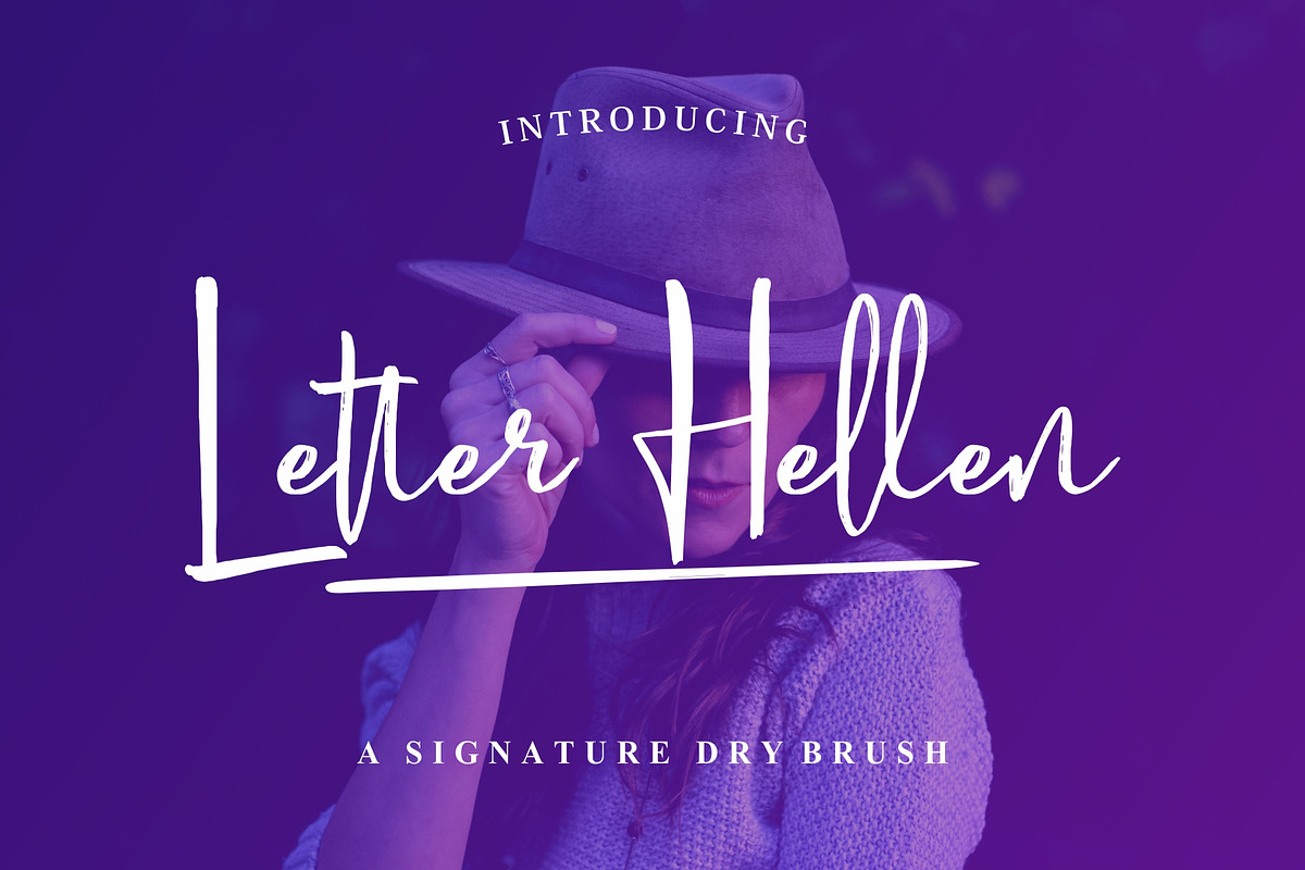 Letter Hellen Signature Dry Brush, a Script Font by Garisman Std (Photo 9 of 10)