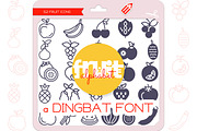 Fruit Alphabet - Dingbat Font, a Symbol Font by WADLEN (Thumbnail 1 of 7)