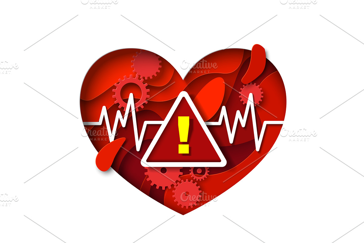 Danger heart attack alert symbol, an Object Graphic by Siberian Art ...