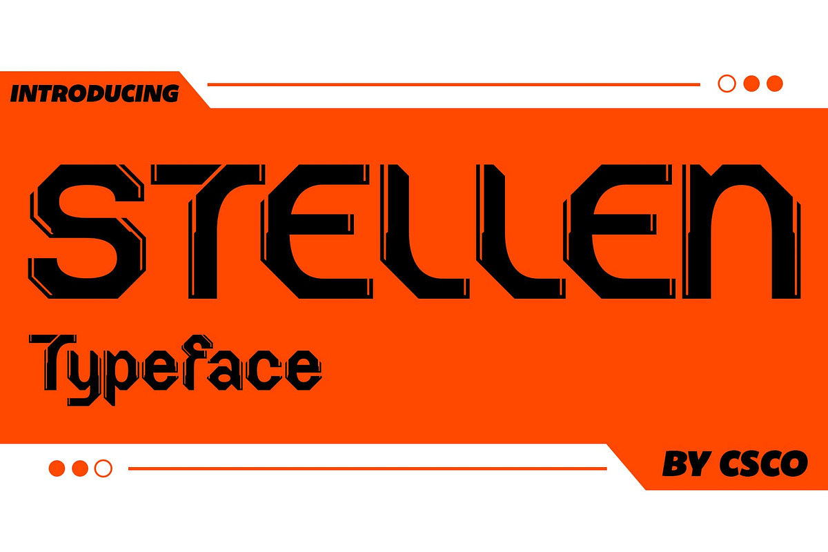 Stellen – Futuristic Font, a Sans Serif Font by Craft Supply Co. (Photo 1 of 8)