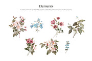 Gentle Bloom Vintage Pattern, a Pattern Graphic by Yello_illustration (Thumbnail 5 of 18)