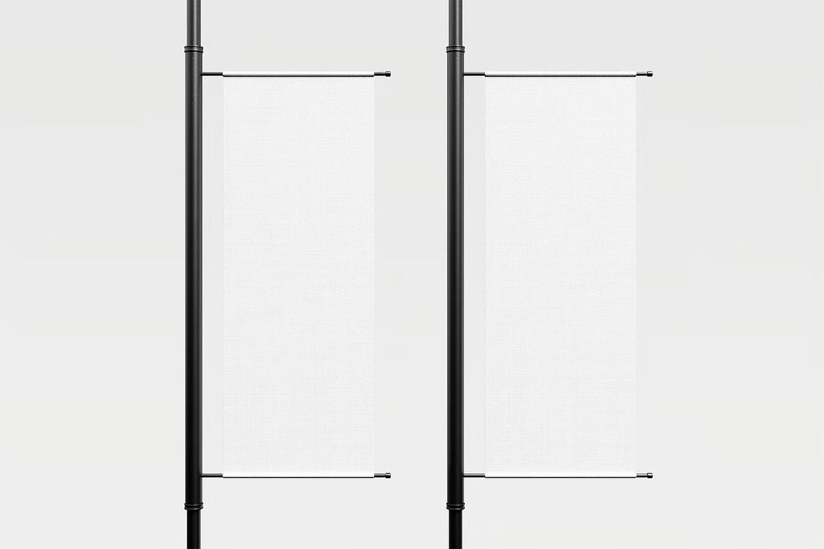 Vertical Banner Mockup, an Advertising Mockup by zpackcreative (Photo 2 of 4)