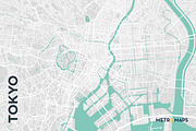 MAP SET - Pale / Turquoise - 15 Maps, a Graphic by MetroMaps (Thumbnail 15 of 16)