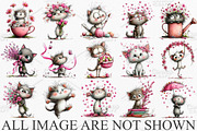 Whimsical Spring Cat Clipart Bundle, an Illustration by Canvas Craft (Thumbnail 3 of 7)