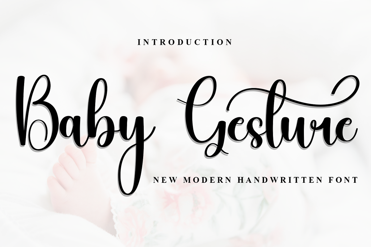 Baby Gesture, a Handwritten Font by InermediaSTUDIO (Photo 1 of 8)