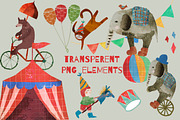 Circus Animals Watercolor patterns, a Pattern Graphic by watercolor kamill (Thumbnail 8 of 9)