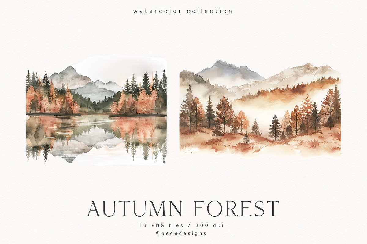 Autumn Forest, a Seasonal Illustration by PeDe Designs (Photo 4 of 7)