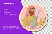 Aquarius Soulvisions Sticker Set, an Object Graphic by Jakayla Digital Co (Thumbnail 3 of 7)