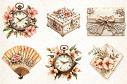 vintage beige mothers day Clipart, an Illustration by DreamCafeArt (Thumbnail 3 of 5)