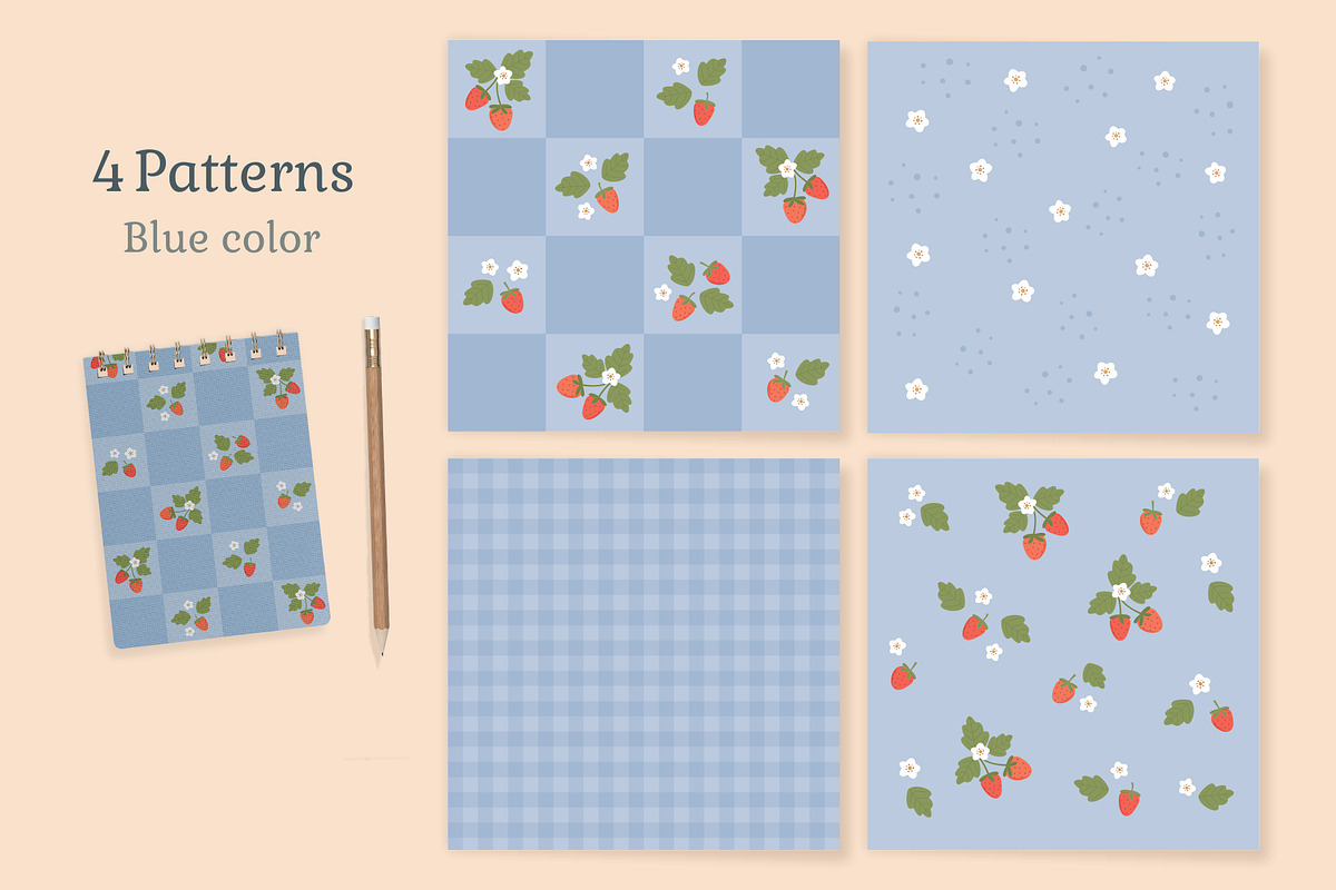 Strawberry Patterns, a Graphic by Nina Bered Illustration (Photo 4 of 5)