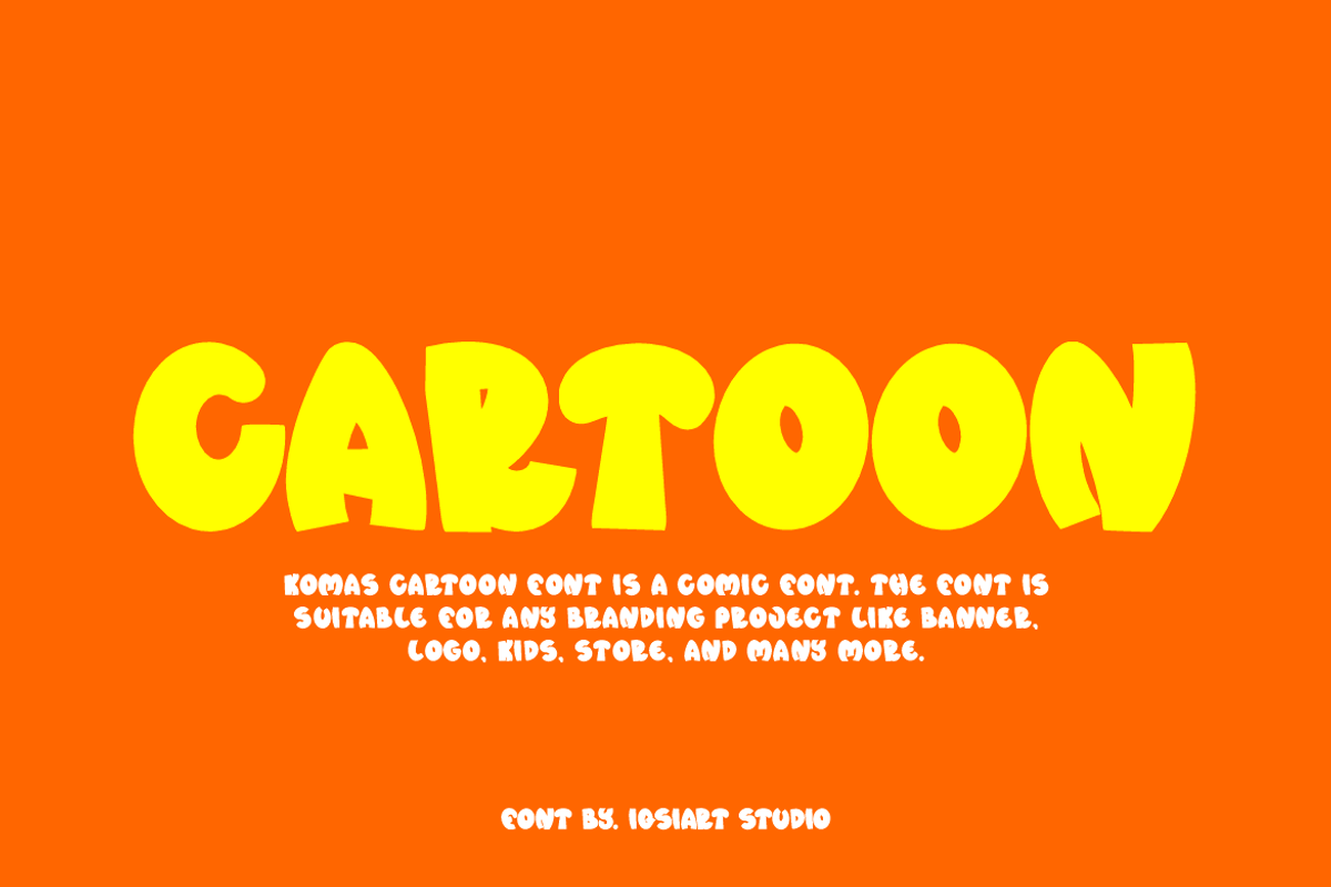 Komas Cartoon Font, a Sans Serif Font by Iqsiart Studio (Photo 2 of 7)