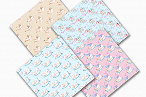 Baby Girl Seampless Patterns