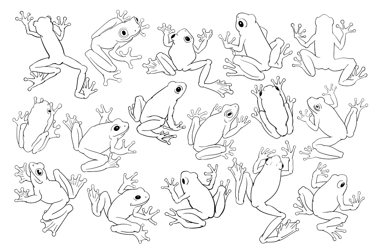 Tree frogs brushes for Procreate, a Brush Add-On by ViktoriArt (Photo 2 of 6)