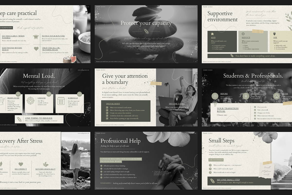 Mental Wellness Guide & Deck, a Presentation Template by Make It Yours Lab. (Photo 16 of 18)