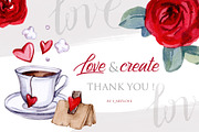 Watercolor Valentine Day Collection, a Food Illustration by S_ARTLOVE (Thumbnail 10 of 10)