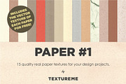 Paper #1 - 15 Paper & Vector Texture, a Texture Graphic by TextureMe Co. (Thumbnail 1 of 5)