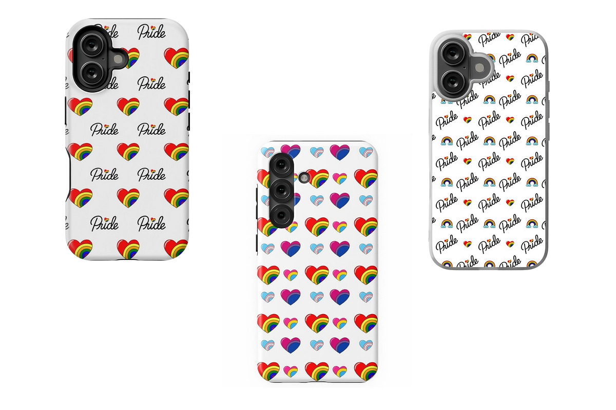 Celebrate Pride: Rainbow & Heart, a Pattern Graphic by Elatedowl (Photo 6 of 11)