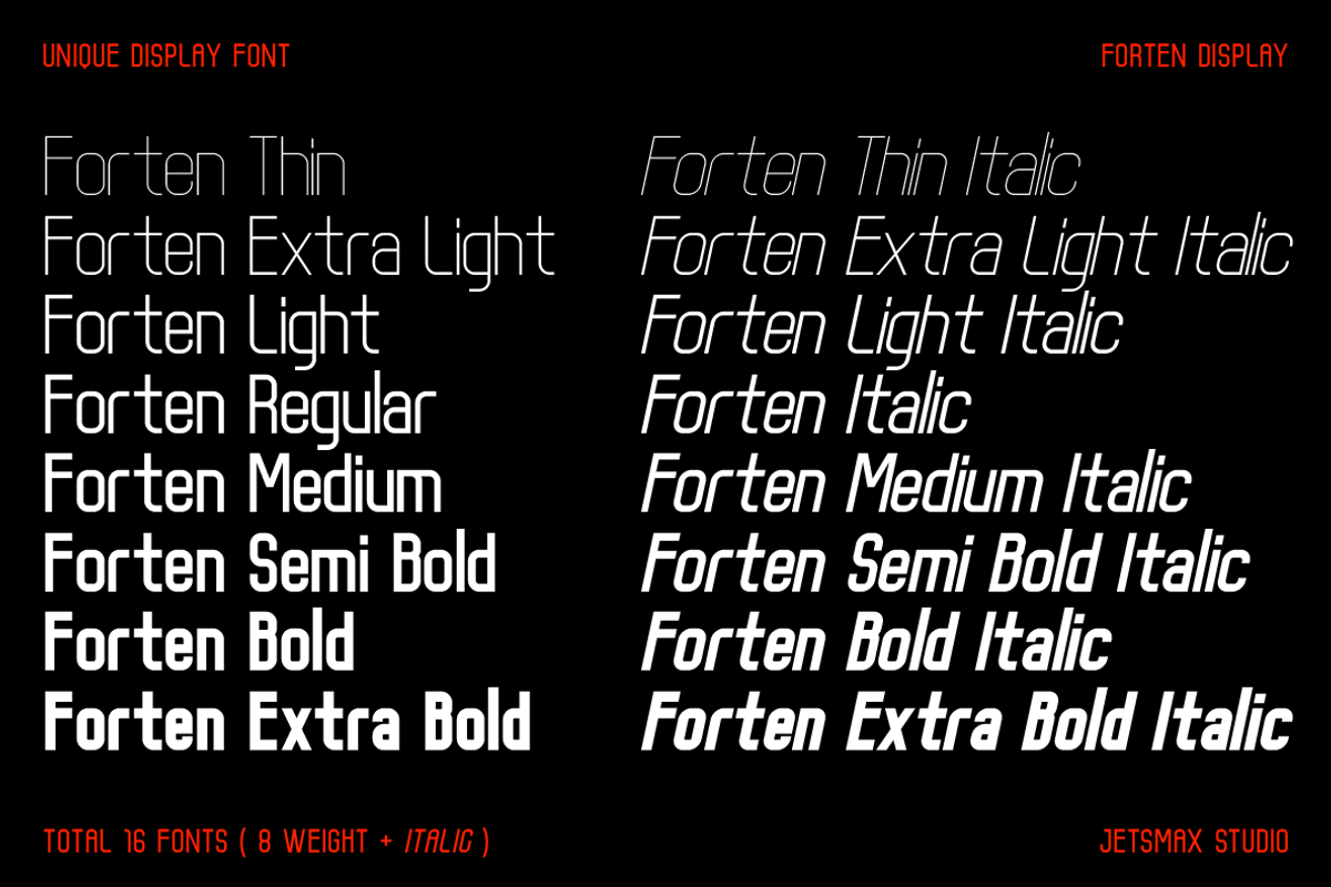 Forten Display, a Sans Serif Font by Jetsmax® Studio (Photo 4 of 10)
