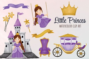 Little Beautiful Princess In Purple