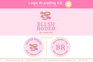 Blush Rodeo Logo Branding Kit, a Branding & Logo Template by Hell Yeah Designs