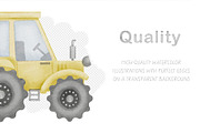 Construction Trucks watercolor set, a Transportation Illustration by Alisles (Thumbnail 15 of 16)