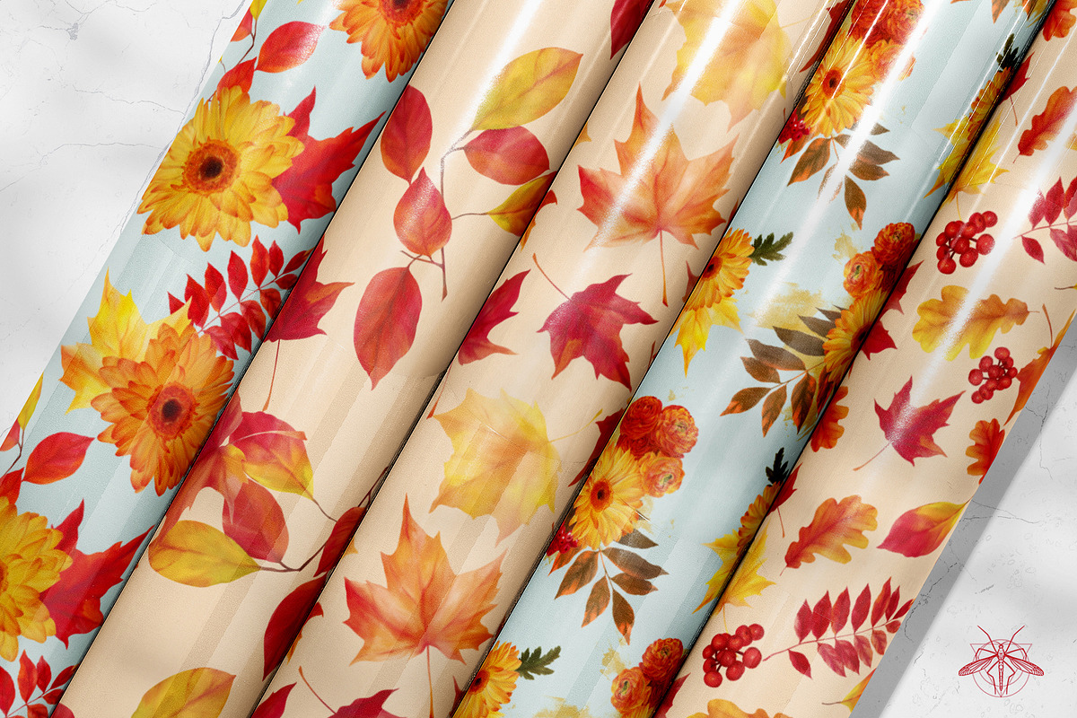Golden | Watercolor Autumn set, a Decorative Illustration by Tanya Vollar (Photo 4 of 14)