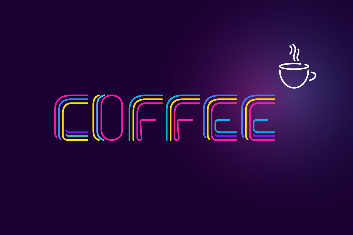 Three Neon Lines color font, a Font by kaer_shop (Photo 7 of 8)