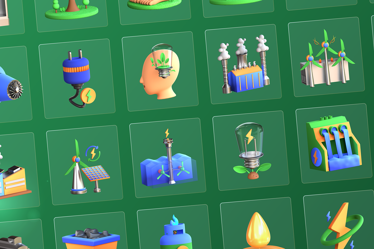 3D Energy Icons, an Environmental 3D Model by Flat Icons (Photo 7 of 8)