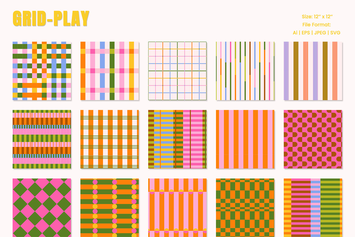 Stripes & Plaids Seamless Pattern, a Pattern Graphic by Essentially Nomadic (Photo 12 of 14)