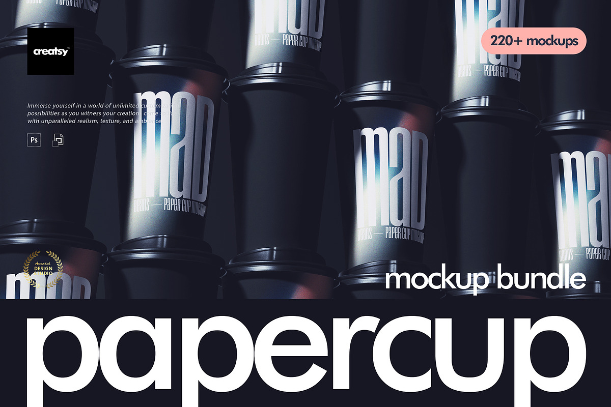 Paper Cup Mockup Bundle, a Cups & Container Mockup by creatsy5 (Photo 1 of 36)