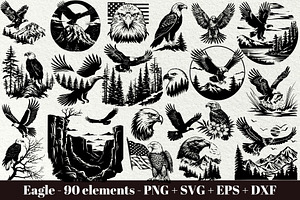 Eagle SVG Bundle, an Animal Illustration by DENIDigitalArtSudio