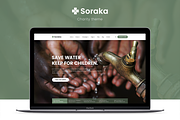 Soraka - Material Design Charity PSD, a Websites & App Template by No.13 (Thumbnail 1 of 3)