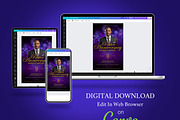 Pastor Anniversary Banquet Flyer, a Flyer Template by Four C Graphic (Thumbnail 5 of 10)
