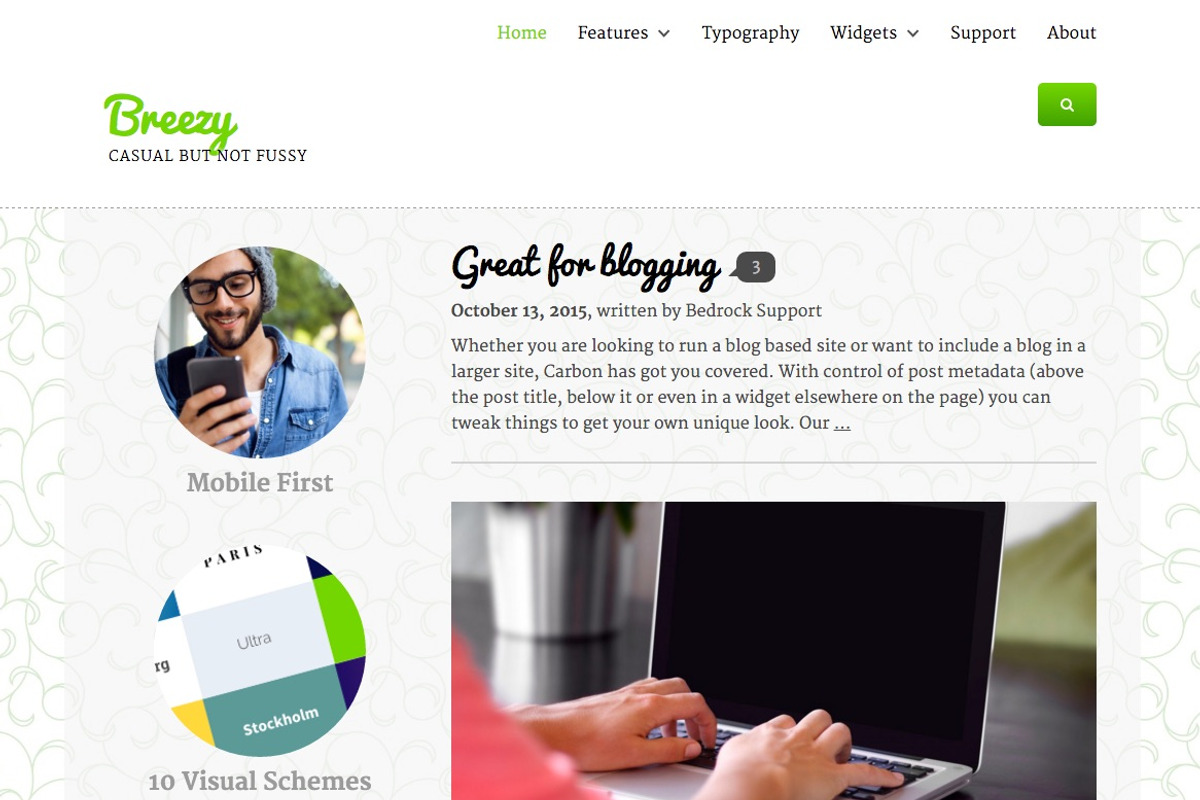 Carbon by Bedrock Themes, a WordPress Template by Bedrock Themes (Photo 4 of 12)