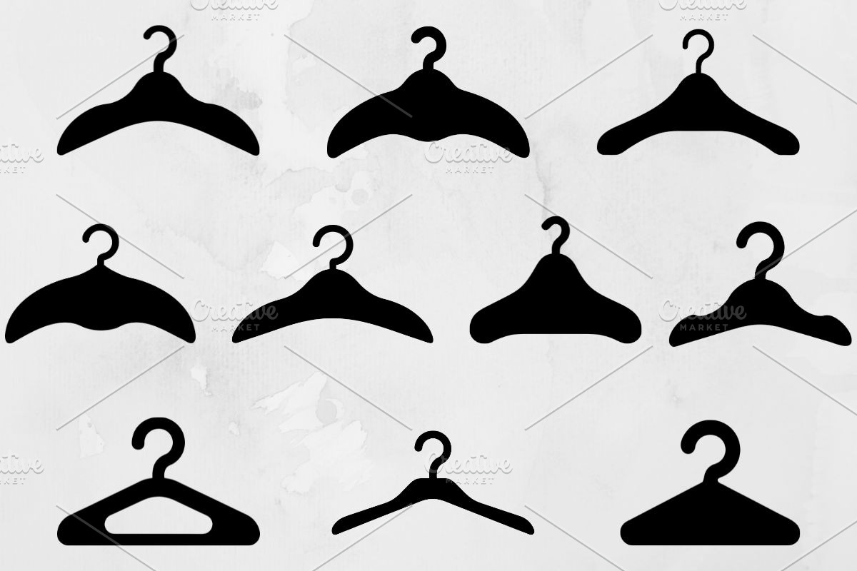 Hanger for Clothes Silhouette SVG, an Object Illustration by newminddesign (Photo 1 of 10)