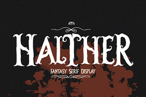 Halther - Fantasy Serif Display, a Blackletter Font by NuType