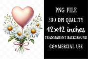 Wedding Hearts with Flowers Clipart, an Illustration by Designking (Thumbnail 4 of 4)