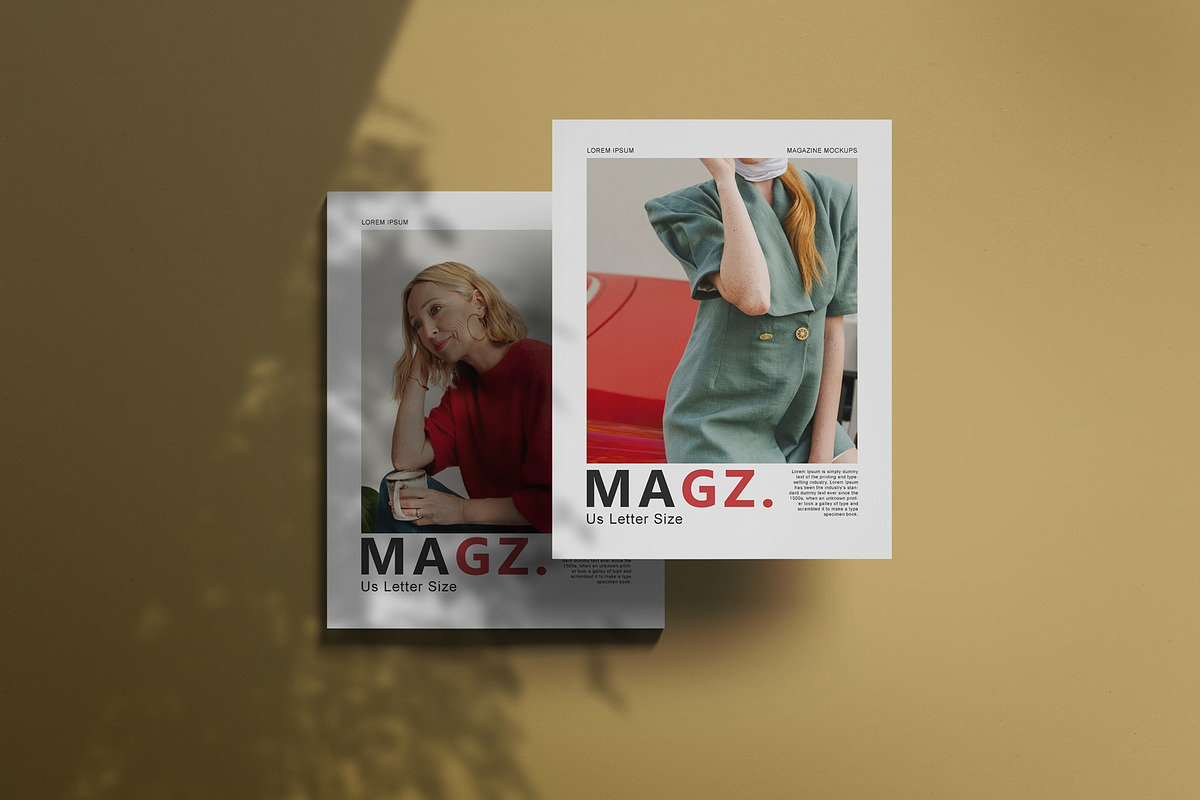 US Letter Magazine Mockups, a Books & Magazine Mockup by Tahtagraphic (Photo 11 of 11)
