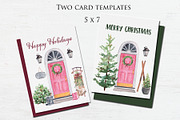 Christmas Doorway & Wreath, an Illustration by Graphic Blue Bird (Thumbnail 3 of 7)