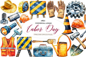 Watercolor Labor Day, an Illustration by CreationArt