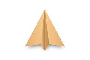Realistic handmade paper plane on, a Transportation Illustration by 32pixels