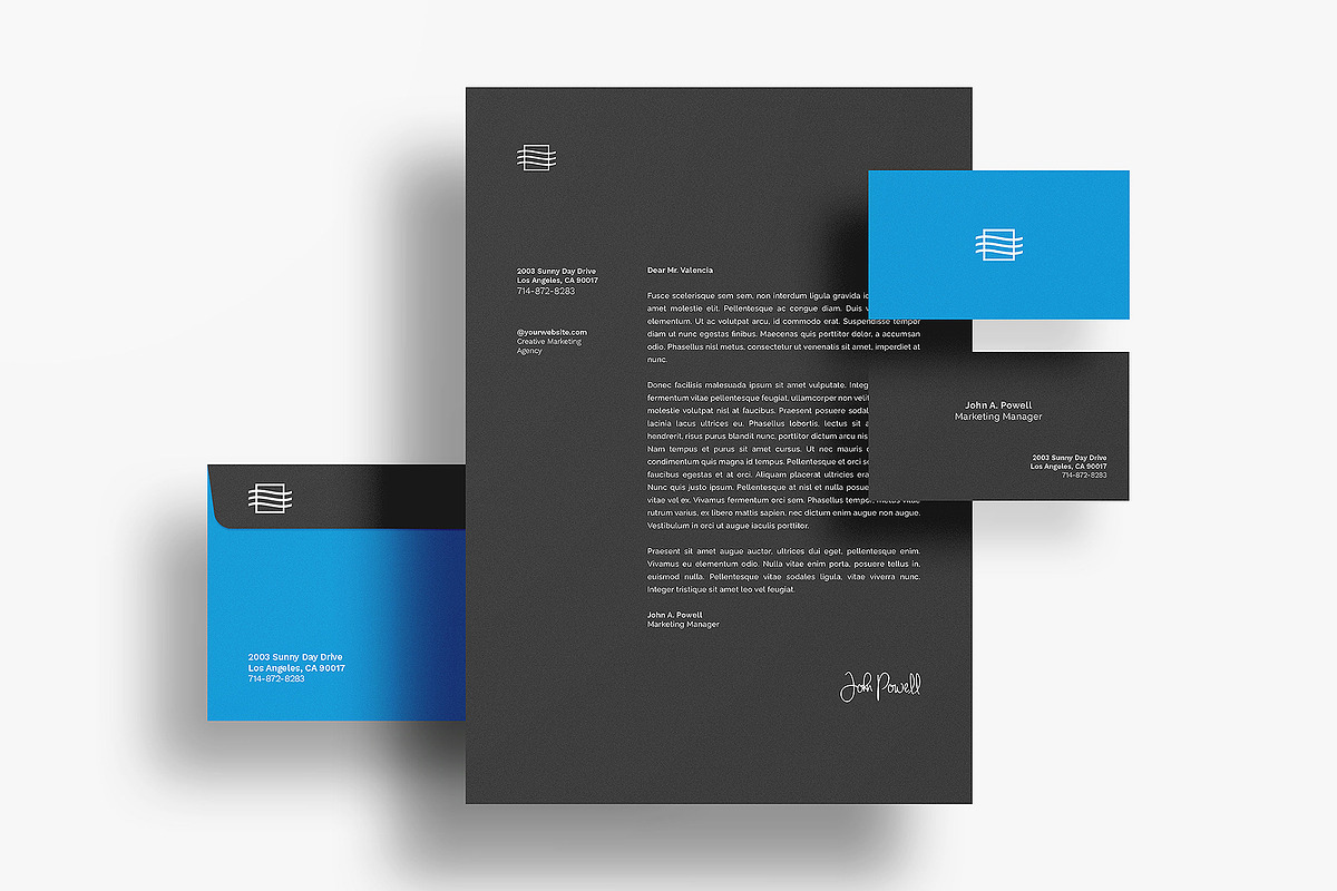 Floating Stationery Mockups, a Print Template by MahmoudWally (Photo 2 of 8)