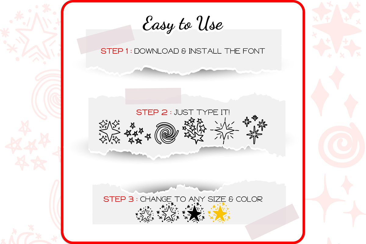 Galaxy Doodles - Dingbats Font, a Symbol Font by WADLEN (Photo 4 of 7)