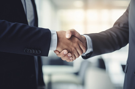 Handshake of two business people in, a Photo by Iftikhar Alam