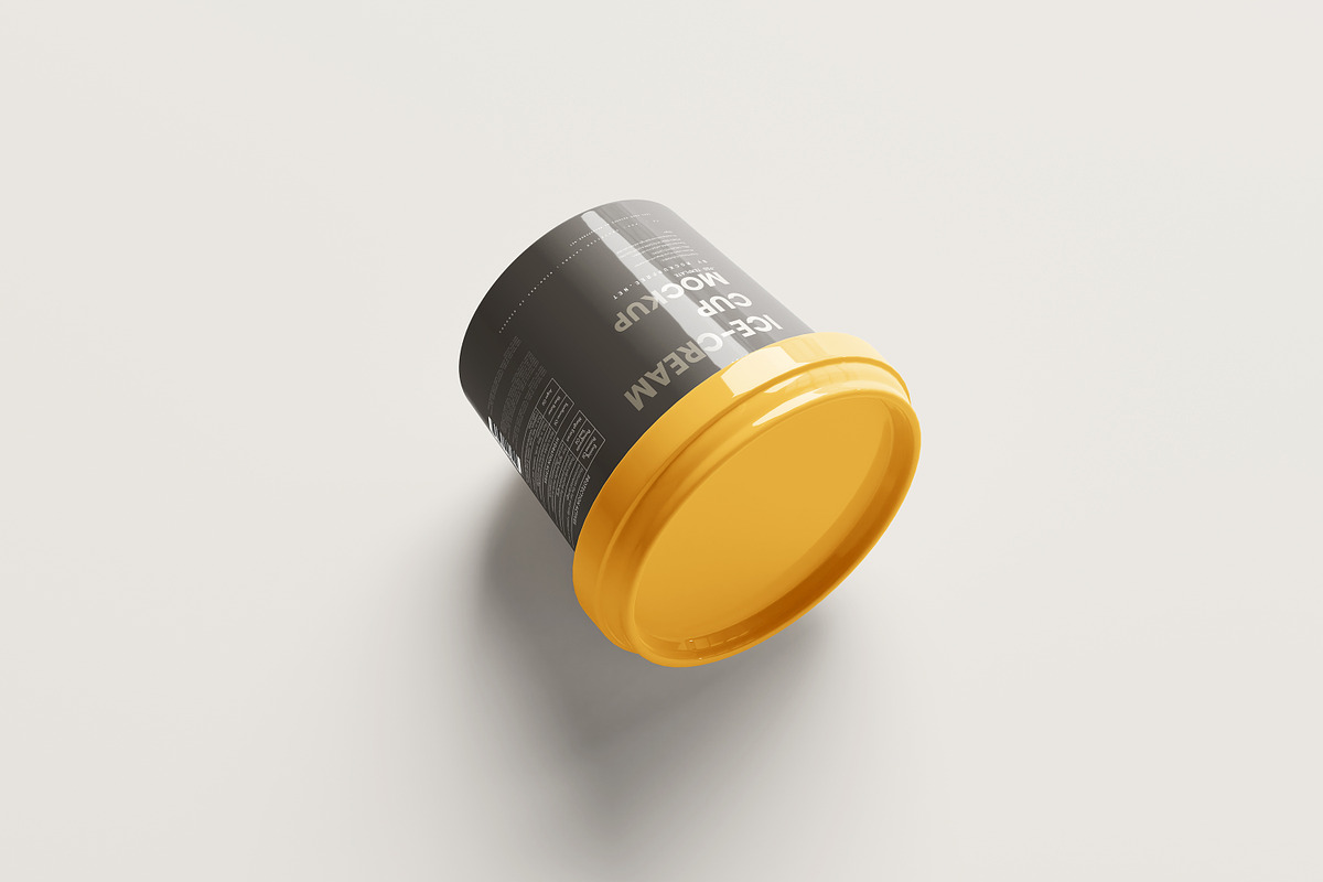 Ice Cream Cup Mockup, a Packaging Mockup by MockupFree.Net (Photo 5 of 8)