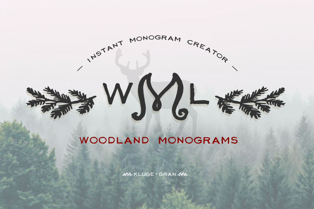 Woodland Monograms Font