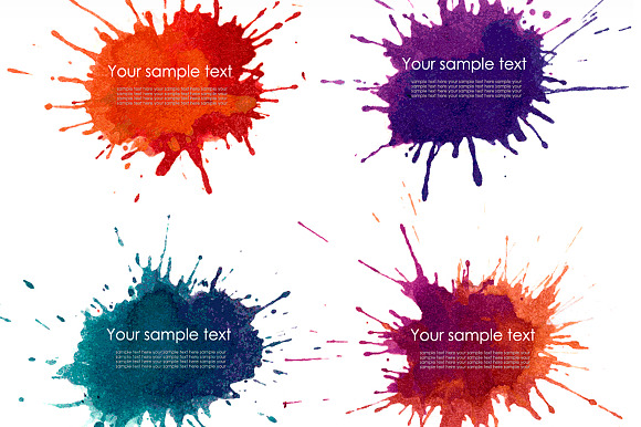 Splash watercolour banner blots preview 5