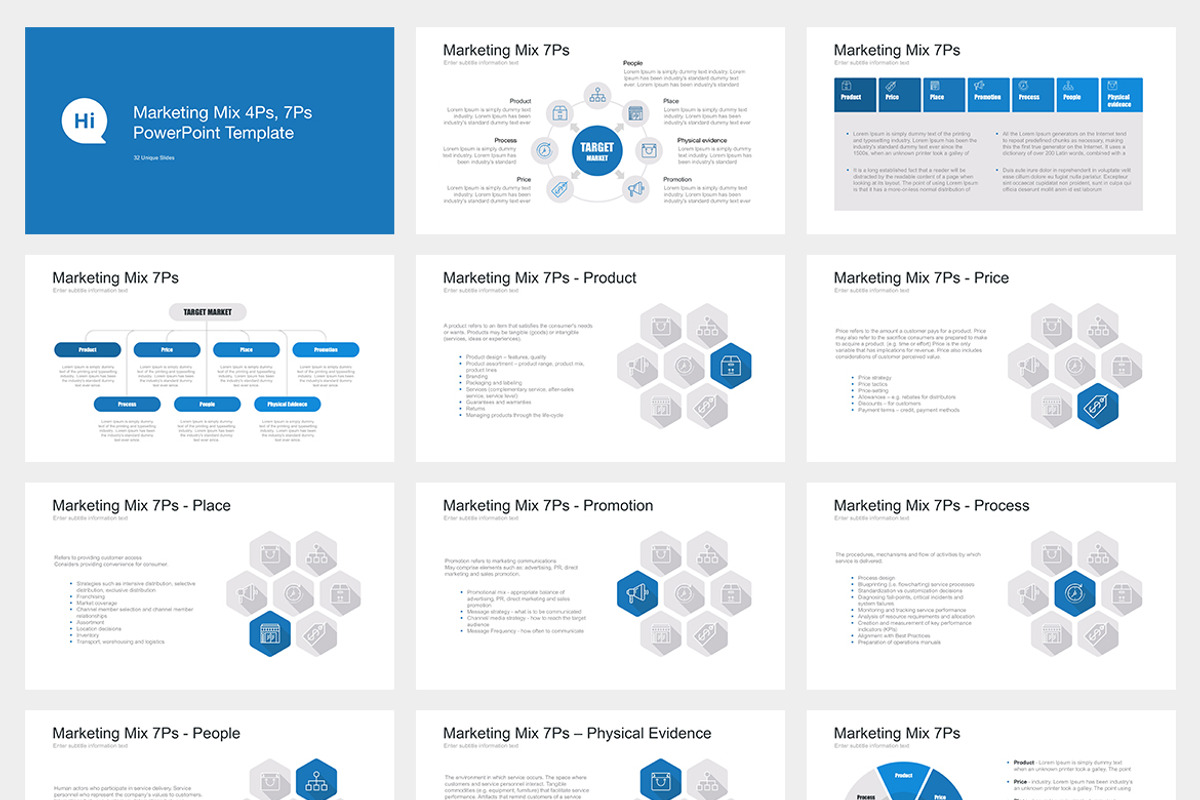 Marketing Mix PPT Template, a Marketing Template by HiSlide.io (Photo 3 of 5)